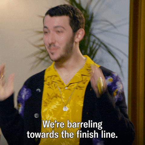 Nick Jonas On Barrelling Towards Finish Line GIF