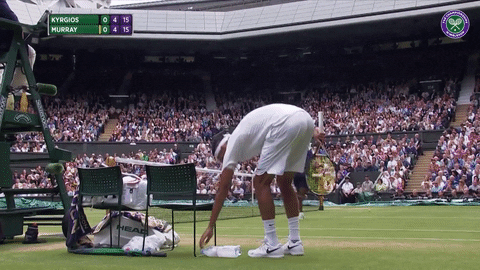 Nick Kyrgios Fixing His Bottles GIF
