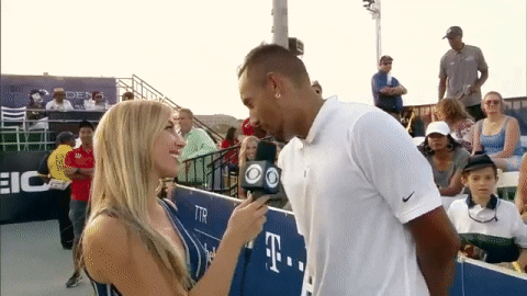 Nick Kyrgios Giving An Interview GIF