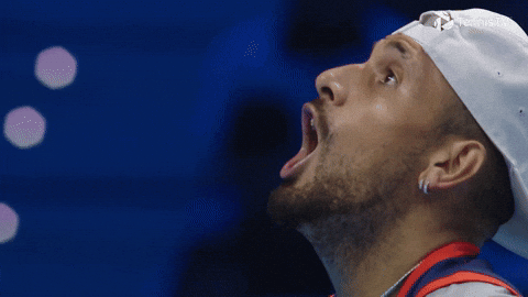 Nick Kyrgios Gun In Mouth Shape GIF