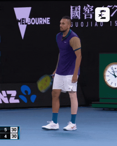Nick Kyrgios Hitting His Head GIF