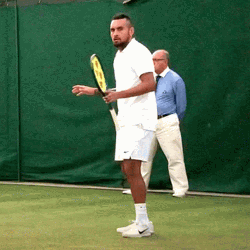 Nick Kyrgios Looking Around GIF