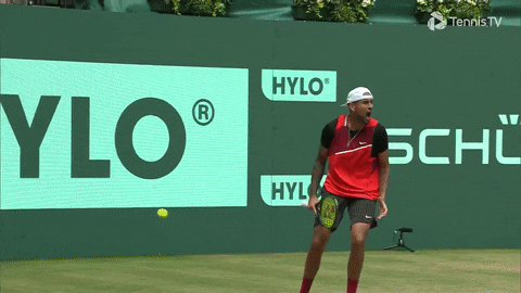 Nick Kyrgios On Slow Motion GIF