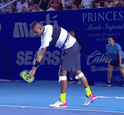 Nick Kyrgios Practicing GIF