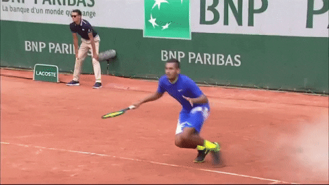 Nick Kyrgios Running Sideways GIF