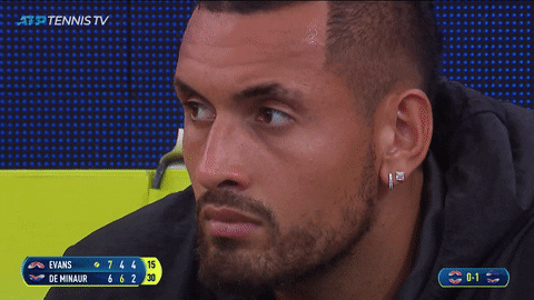 Nick Kyrgios Shaking Head While Rolling Eyes GIF