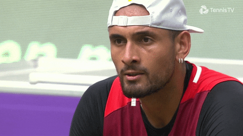 Nick Kyrgios Shaking His Head GIF