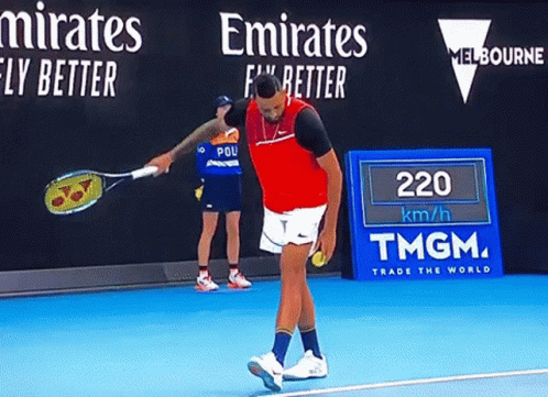 Nick Kyrgios Shot Between Legs GIF