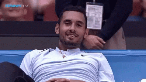 Nick Kyrgios Smiling Lightly GIF