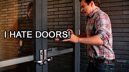 Nick Miller I Hate Doors New Girl GIF