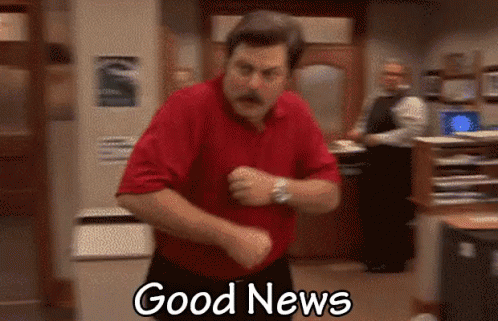 Nick Offerman Good News Dance GIF