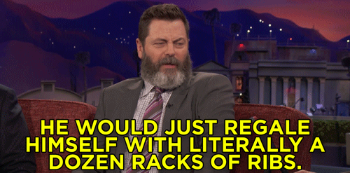 Nick Offerman Racks Of Ribs GIF