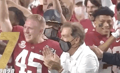Nick Saban Gatorade Splash GIF