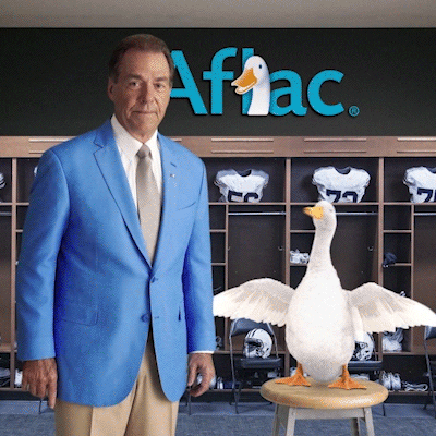 Nick Saban Pointing At Duck GIF