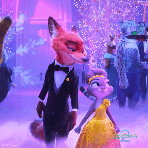 Nick Wilde And Judy Hopps From Zootopia Are Dancing GIF