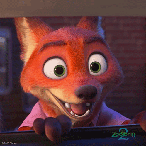 Nick Wilde From Zootopia Looks Out Of A Window GIF