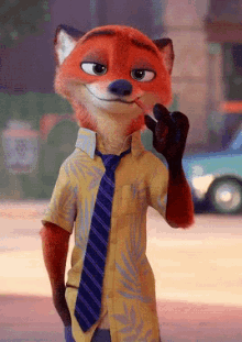 Nick Wilde Smiling While Walking GIF
