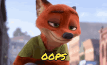 Nick Wilde Smirking Saying Oops GIF