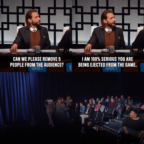 Nick Wright Kicked Out An Audience GIF