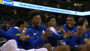 Nick Young Excited In Bench GIF