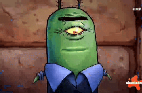 Nickelodeon Cartoon Character in Blue Shirt and Tie