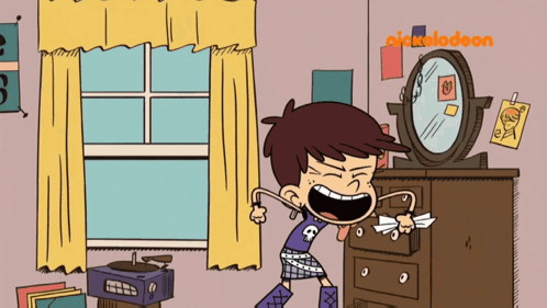 Nickelodeon Cartoon Character in Front of Dresser