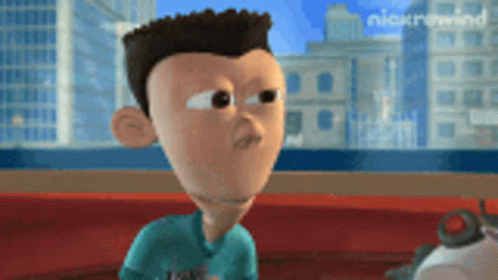 Nickelodeon Cartoon Sitting On Bench GIF