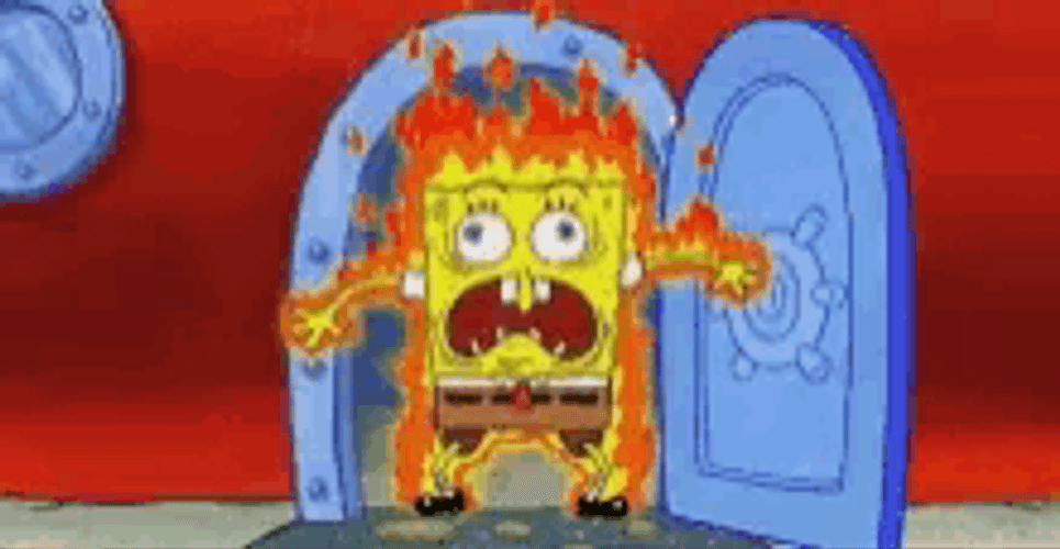 Nickelodeon Spongebob Squarepants Brain On Fire GIF