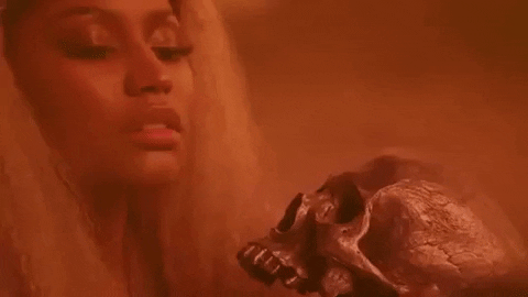 Nicki Minaj Anaconda Human Skull GIF