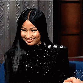 Nicki Minaj Covering Her Mouth Hollering GIF