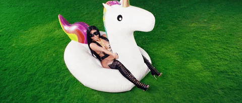 Nicki Minaj Riding The Floaties GIF
