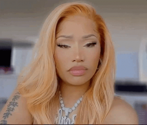Nicki Minaj Thinking What Did He Say GIF
