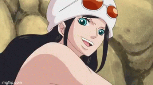 Nico Robin Running And Winking GIF