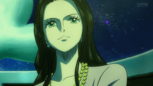 Nico Robin Wearing A Beads Necklace GIF