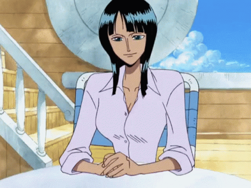 Nico Robin Hair Flip GIF