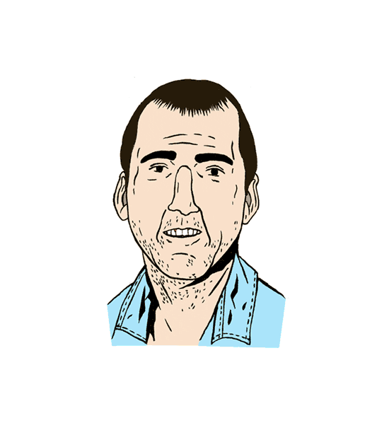 Nicolas Cage Cartoon Loop Pedro Pascal GIF