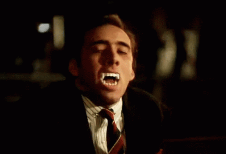 Nicolas Cage Fangs Dracula GIF