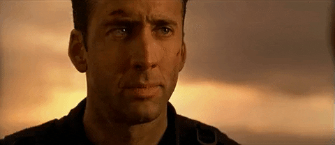 Nicolas Cage Intense Reaction Nodding Yeah GIF