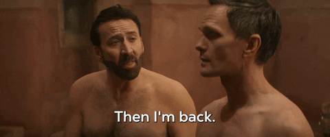 Nicolas Cage Pedro Pascal In The Bath GIF