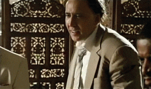 Nicolas Cage Realization Pedro Pascal GIF