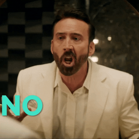 Nicolas Cage Saying Big No Pedro Pascal GIF