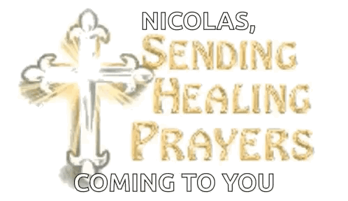 Nicolas Sending Healing Prayers Coming To You Logo GIF