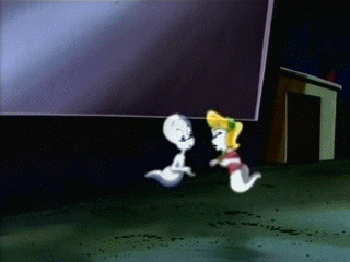 Nicole Ghost Kissed Casper On His Cheeks GIF