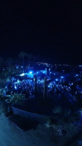 Night Aerial View At Coachella GIF