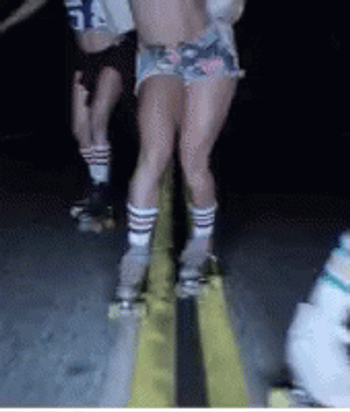 Night Roller Skating GIF
