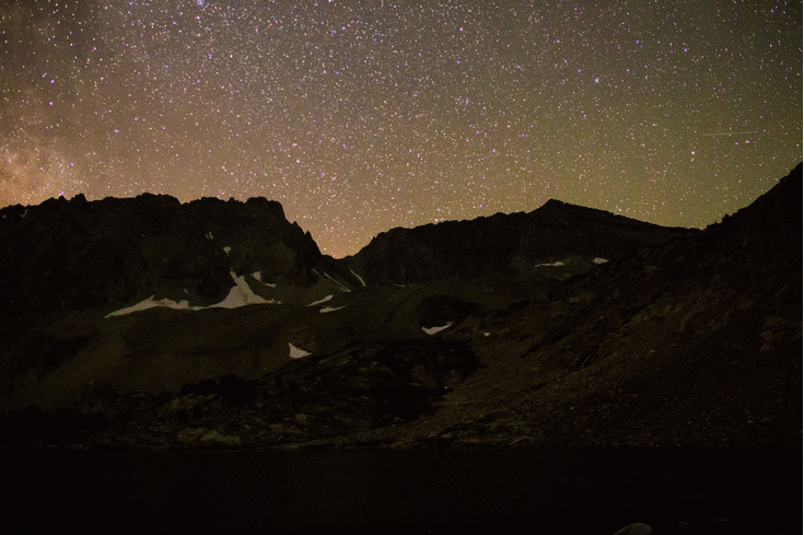 Night Sky Baptie Lake Idaho GIF