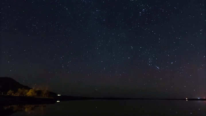 Night Sky Bear Butte Lake GIF