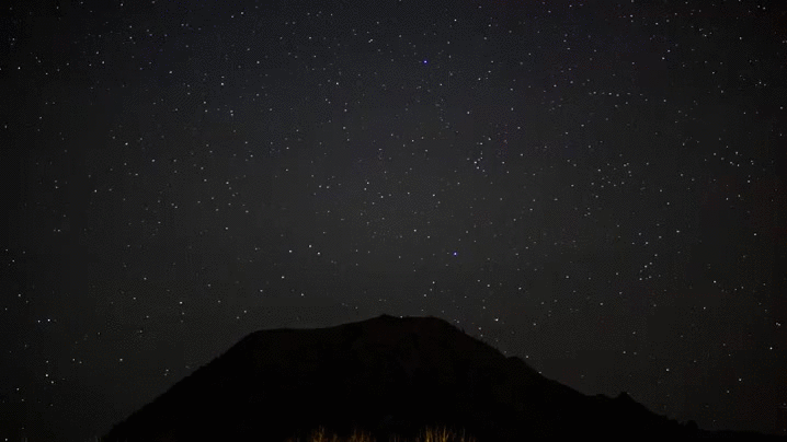 Night Sky Bear Butte South Dakota GIF