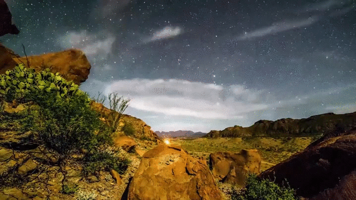 Night Sky Beautiful Landscape Time-lapse GIF