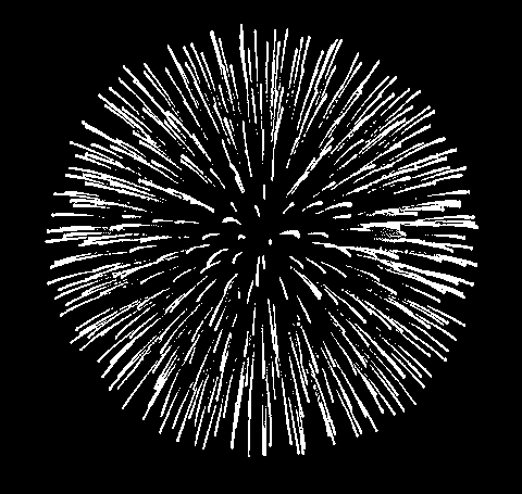 Night Sky Fireworks Spark Art GIF